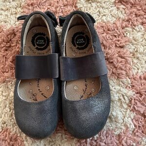 Livie & Luca Sparkly Gray Dress Shoes for Kids